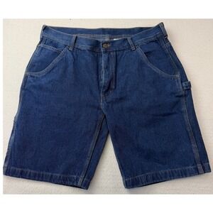 Key Industries Mens Carpenter Denim Shorts Dark Wash Blue‎ Size 36 FS.3282